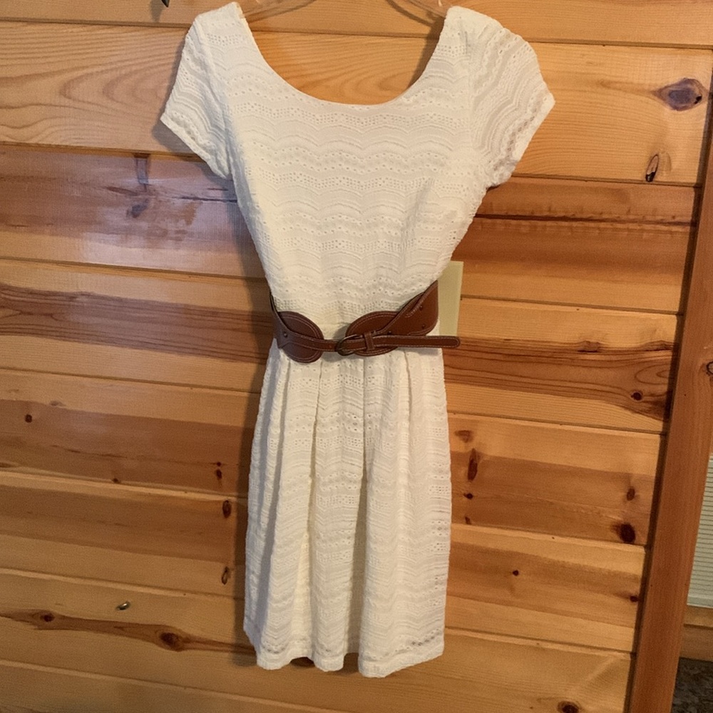 White Crochet Dress